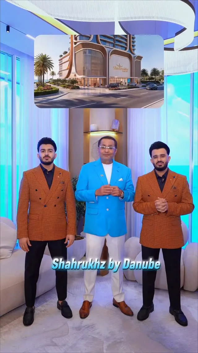 Danube Properties team presenting Shahrukhz by Danube, partner of Shahrukhz by Zamzam Properties